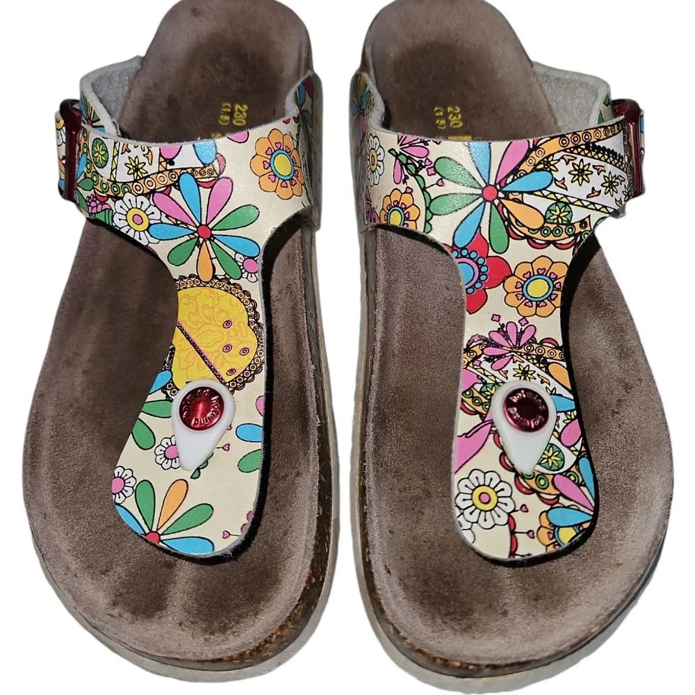 Hotwind Women's Floral Cork Sandal Size‎ 36